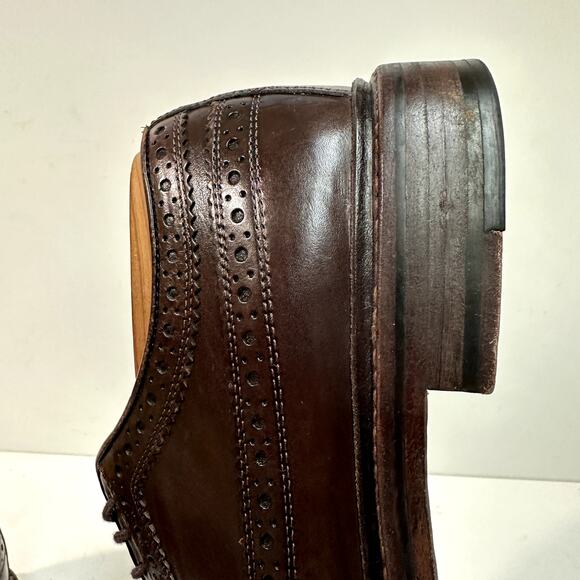 EXCELLENT Grant Stone x J. Crew Ludlow Longwing Wingtip Derby Bench Made 8 D - Picture 13 of 13